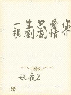 一生只爱你 电视剧剧情介绍