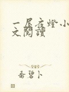 一屋夜灯小说全文阅读