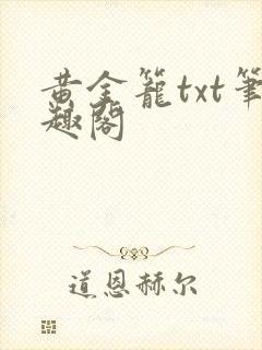 黄金笼txt笔趣阁封面