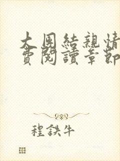 大团结亲情会免费阅读章节封面