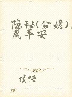 隐秘(公媳)岁岁平安封面