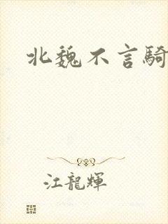 北魏不言骑封面