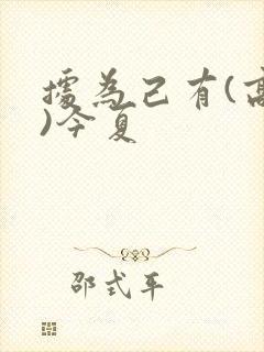 据为己有(高干)今夏封面