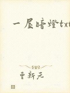 一屋暗灯txt封面