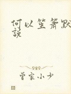 何以笙箫默 小说封面