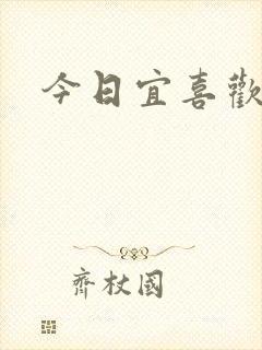 今日宜喜欢封面