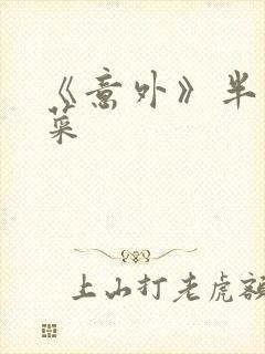 《意外》半截白菜封面