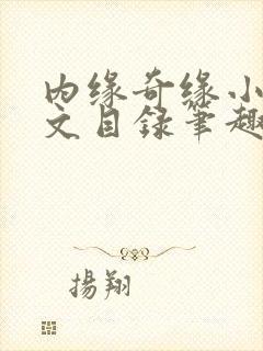 内缘奇缘小说全文目录笔趣阁封面