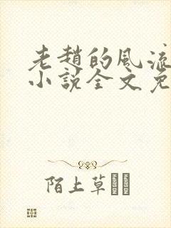 老赵的风流人生小说全文免费阅读