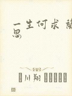 一生何求 兰思思