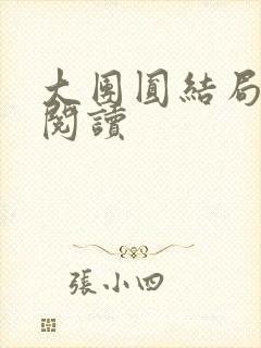 大团圆结局全文阅读封面