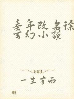 秦年改名徐年的玄幻小说封面