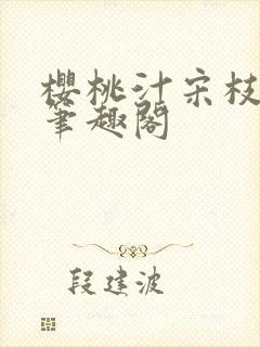 樱桃汁宋枝江野笔趣阁