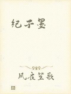 纪子墨封面