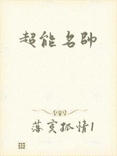 超能名帅封面