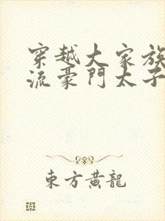 穿越大家族之风流豪门太子爷