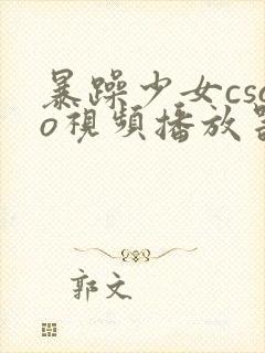 暴躁少女csgo视频播放器推荐