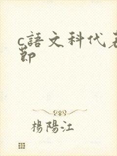 c语文科代表一节