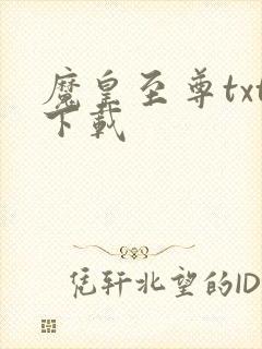 魔皇至尊txt下载