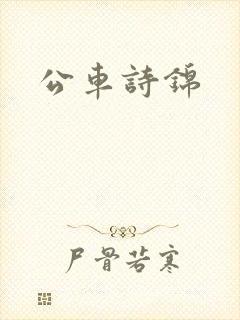 公车诗锦封面