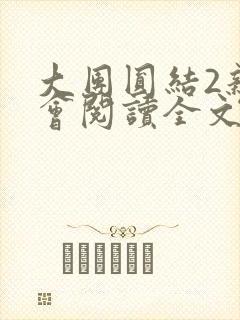 大团圆结2亲情会阅读全文封面