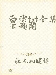 白洁txt全集笔趣阁