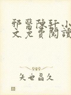 邪医陈轩小说全文免费阅读封面