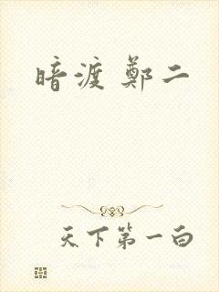 暗渡 郑二封面