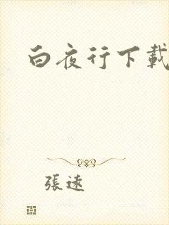 白夜行下载封面