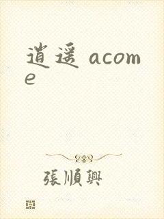 逍遥 acome封面