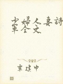 少妇人妻诗雨小军全文封面