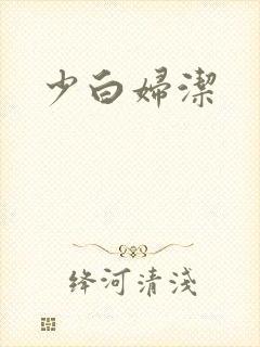 少白妇洁封面