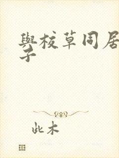 与校草同居的日子封面