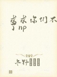求求你们不要做了np封面