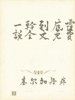 一干到底霍坤小说全文免费阅读