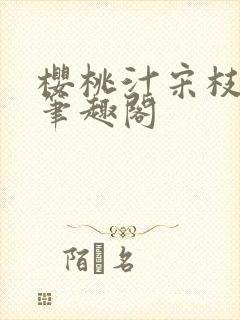 樱桃汁宋枝江野笔趣阁