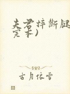 夫君摔断腿后(完本)封面