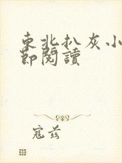 东北扒灰小说分节阅读