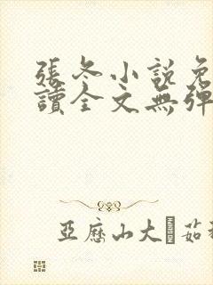 张冬小说免费阅读全文无弹窗