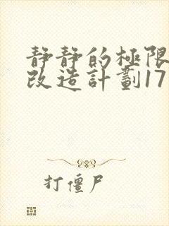 静静的极限自我改造计划17封面