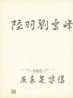 陆羽刘云峰封面