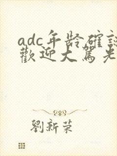 adc年龄确认欢迎大驾光临小说