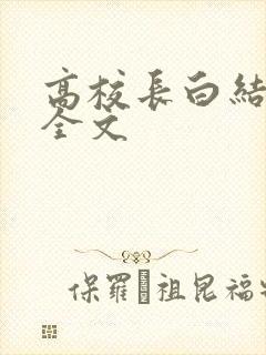 高校长白结小说全文