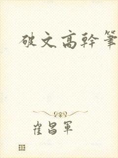 破文高干笔趣阁