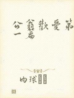 公翁欢爱第三十一篇封面