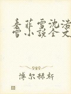 秦菲雪沈浩秦菲雪小说全文免费阅读求书