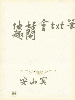 他好会txt笔趣阁