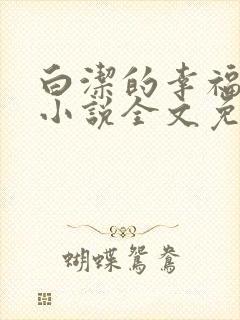 白洁的幸福生活小说全文免费笔趣阁阅读