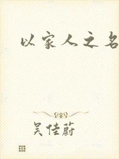 以家人之名小说