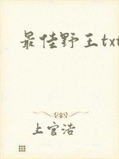 最佳野王txt